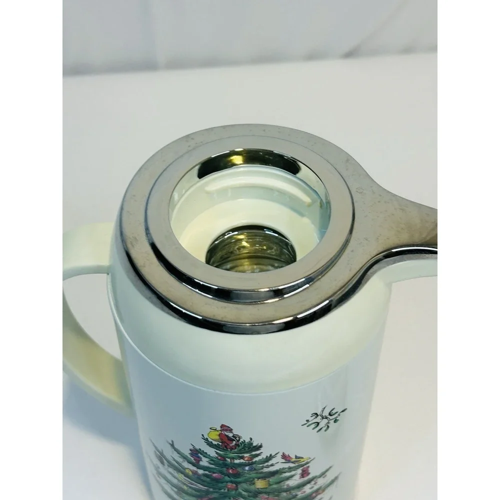 Spode Christmas Tree Santa Carafe Thermos Hot Coffee Tea Cocoa
